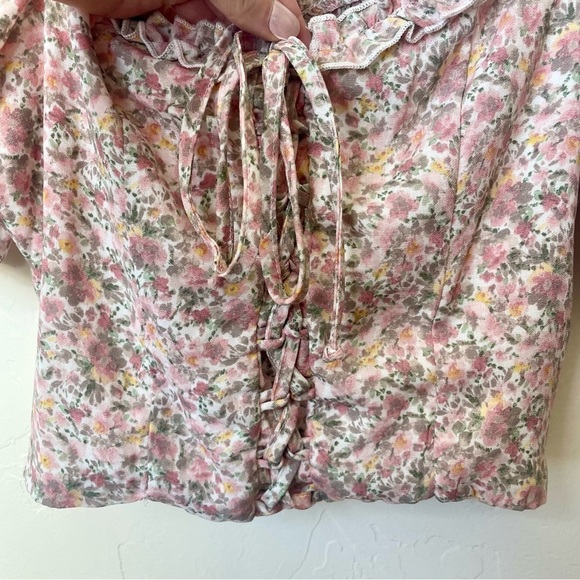 Altar'd State Floral Milkmaid Blouse - Picture 6 of 12